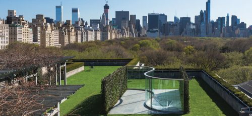 Hedge Two-Way Mirror Walkabout. El pabellón de Dan Graham en la azotea del Museo Metropolitano de Nueva York
